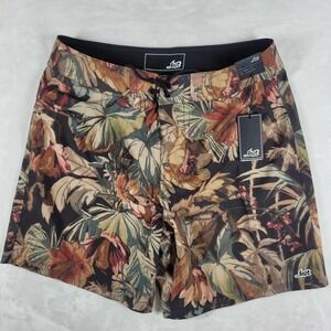Lost Enterprises Board Shorts Men's 32‎ Multicolor Floral Leaf Prints NWT